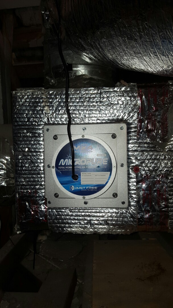 Air filtration and purification system installed