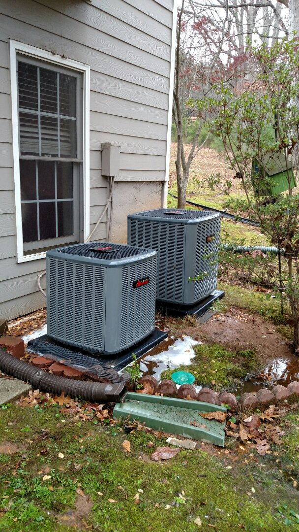 Flowery Branch, GA - Performing cooling maintenance on these two 2 year old Amana 14 seer central heating and cooling systems that we installed back in 2015. We are local and in or near this area on a daily basis. We stand behind our product and labor. We service all brands like Carrier Bryant Lennox Comfortmaker Nordyne Tappan Westinghouse Trane American standard Ruud Rheem Heil Amana Goodman Daikin GMC Whirlpool weather king. We serve you and your family with honesty and integrity. Flowery Branch, GA - Performing cooling maintenance on these two 2 year old Amana 14 seer central heating and cooling systems that we installed back in 2015. We are local and in or near this area on a daily basis. We stand behind our product and labor. We service all brands like Carrier Bryant Lennox Comfortmaker Nordyne Tappan Westinghouse Trane American standard Ruud Rheem Heil Amana Goodman Daikin GMC Whirlpool weather king. We serve you and your family with honesty and integrity.