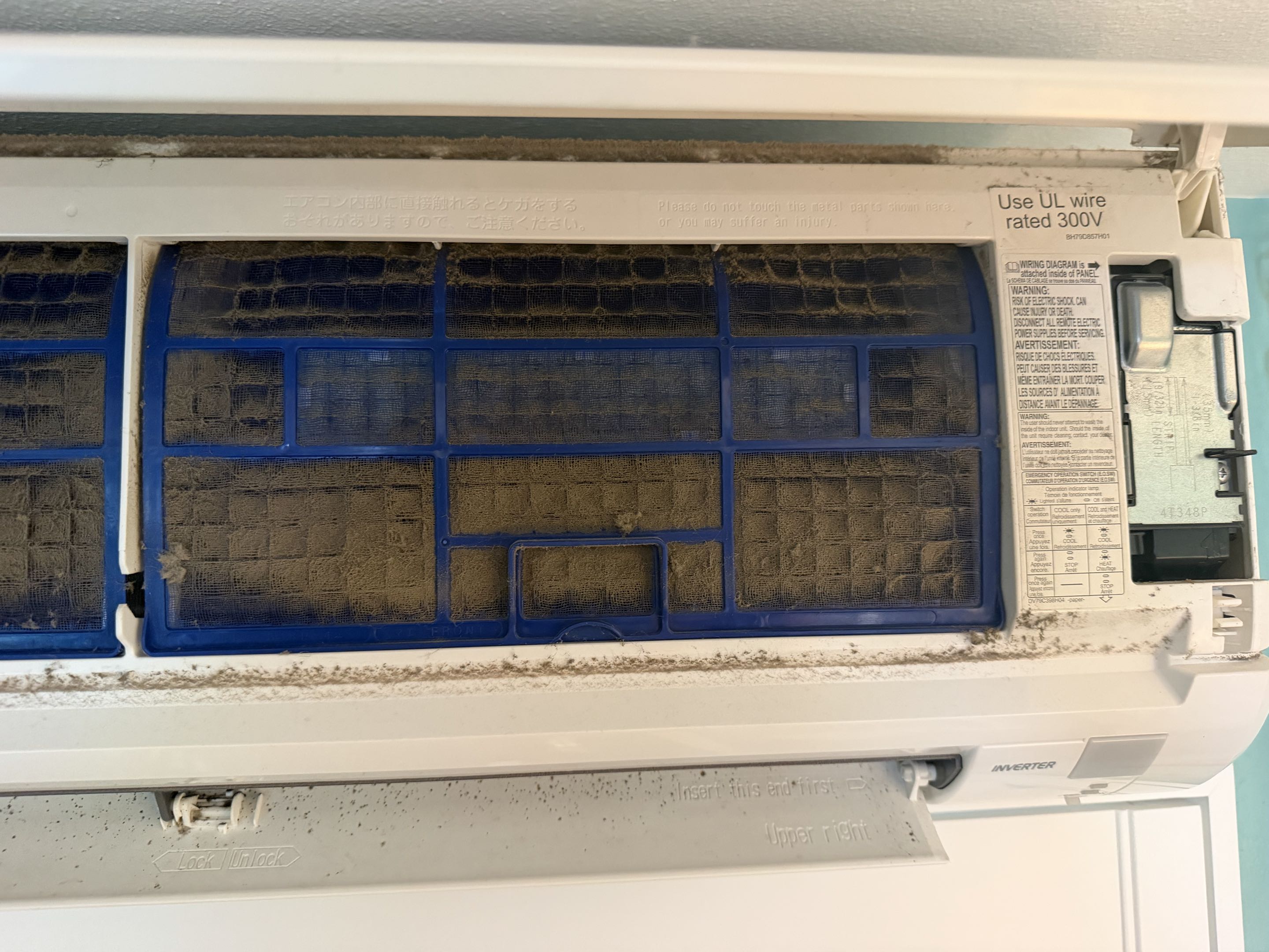 Completed the cleaning of a multi head Mitsubishi minisplit and evaporator coil on the main unit. 
Left everything working in very good condition after cleaning. 