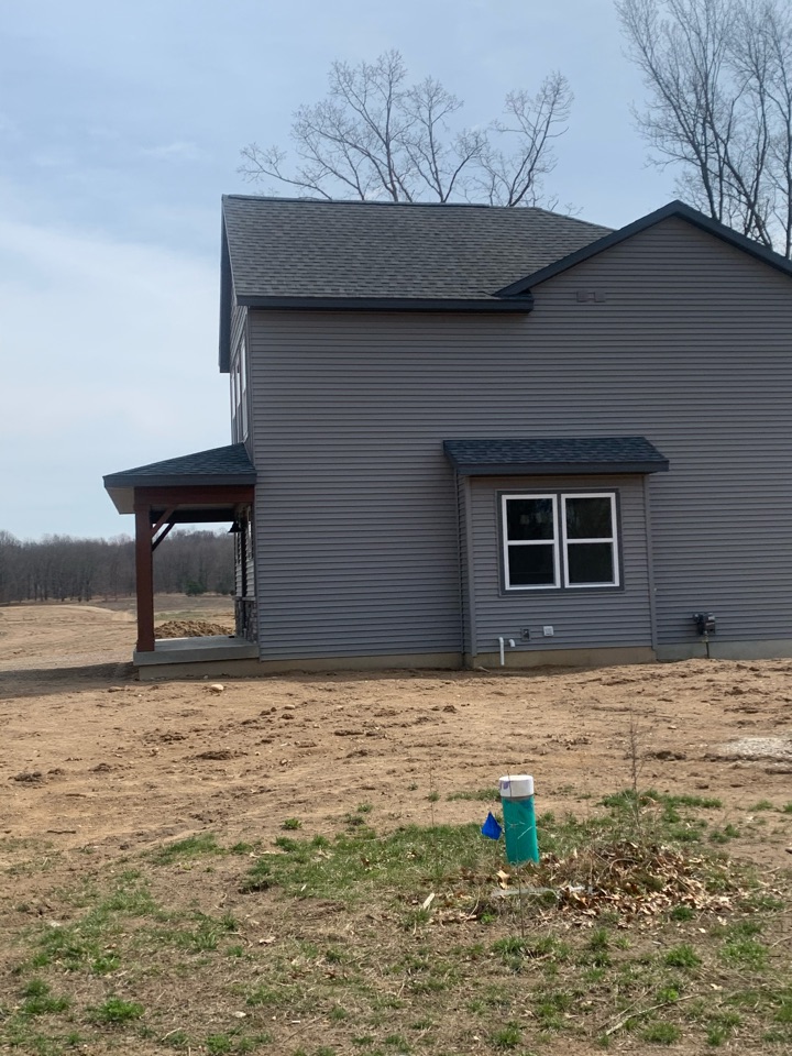 Lowell, MI - Installing radon mitigation systems on new construction home this afternoon! Lowell, MI - Installing radon mitigation systems on new construction home this afternoon!