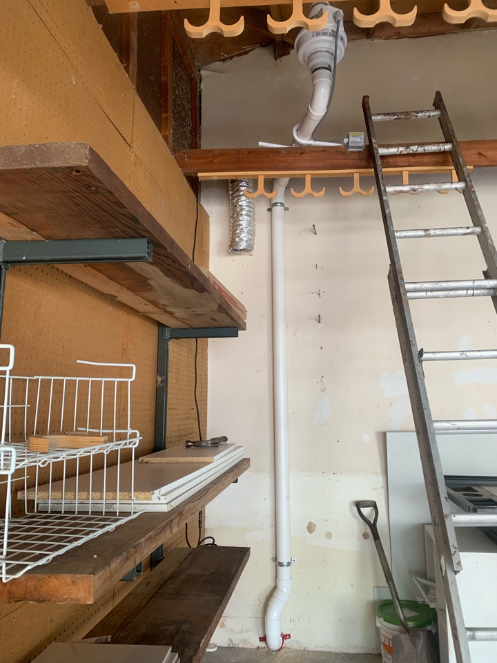 Grandville, MI - Just installed another radon mitigation system via the roof where the radon fan and most of the system is hidden from view. Grandville, MI - Just installed another radon mitigation system via the roof where the radon fan and most of the system is hidden from view.