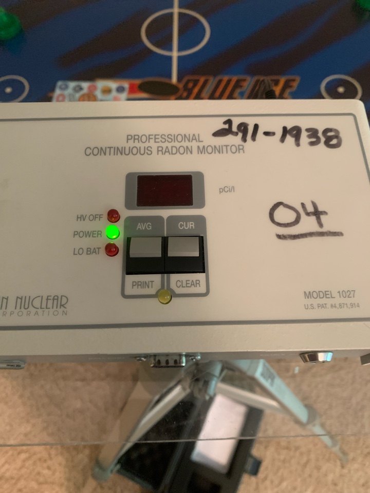 Grand Rapids, MI - Setting a continuous radon monitor to check for elevated levels of radon gas. Grand Rapids, MI - Setting a continuous radon monitor to check for elevated levels of radon gas.