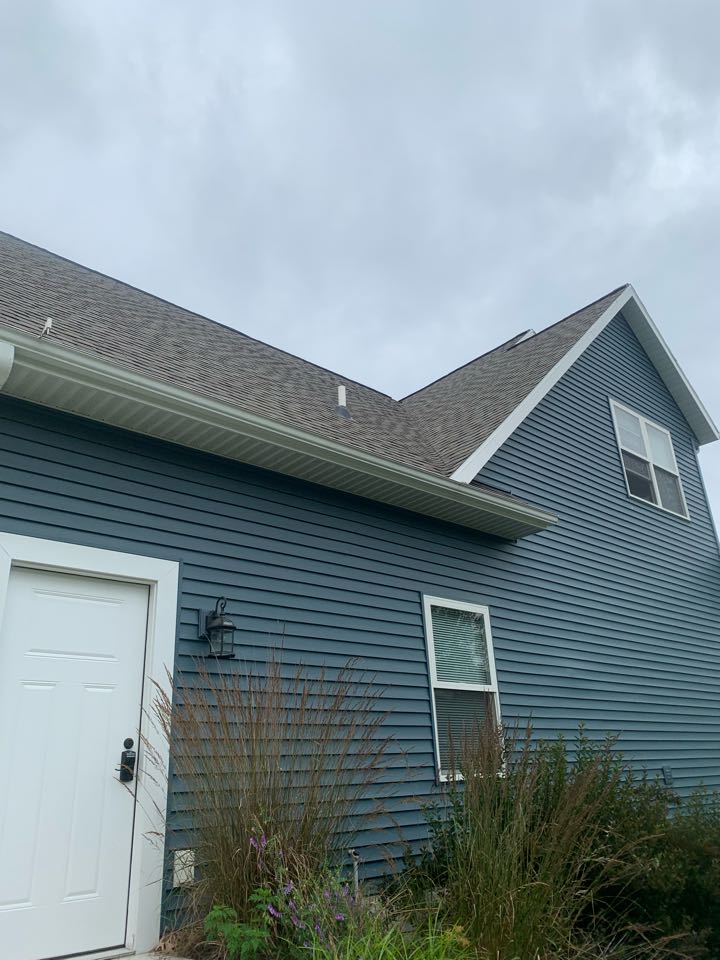 Grand Rapids, MI - Just finished up a radon mitigation system installation on this house. This radon system was installed up in the garage attic. Grand Rapids, MI - Just finished up a radon mitigation system installation on this house. This radon system was installed up in the garage attic.