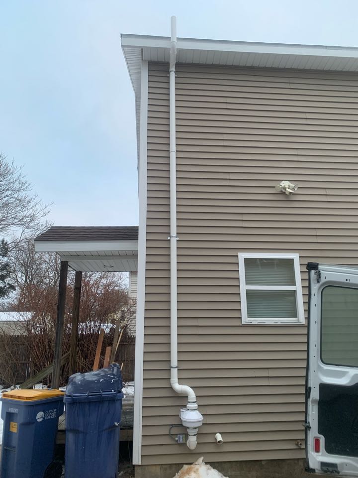 This radon mitigation system we installed for a house in down town Grand Rapids. 