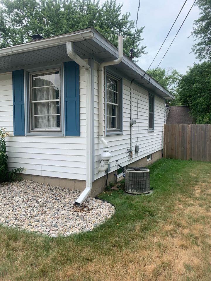 Grand Rapids, MI - Just finished installing a radon reduction system for a house that tested high for radon gas and is being sold. Grand Rapids, MI - Just finished installing a radon reduction system for a house that tested high for radon gas and is being sold.