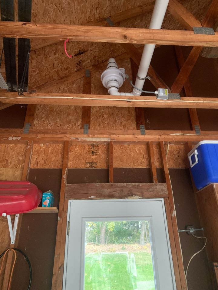 Grand Rapids, MI - This radon mitigation system was installed for the new homeowners, they found out their new home tested high for radon gas and called us to make the home safe before moving in. Grand Rapids, MI - This radon mitigation system was installed for the new homeowners, they found out their new home tested high for radon gas and called us to make the home safe before moving in.