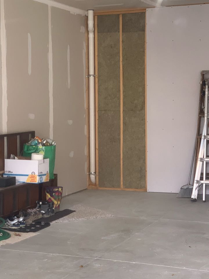 Grand Rapids, MI - Interior style radon mitigation system installation. Grand Rapids, MI - Interior style radon mitigation system installation.