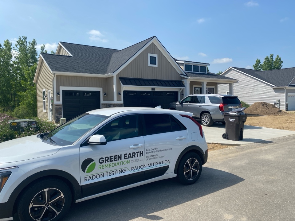 A radon test is being performed at this location 