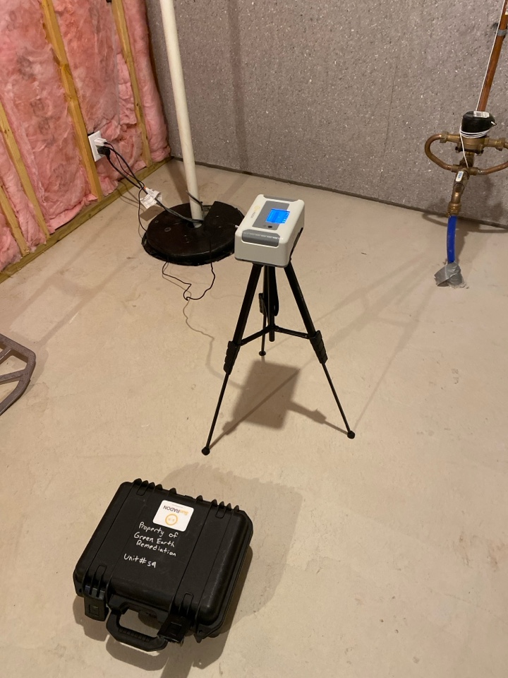 Setting a radon test in a holland Michigan 