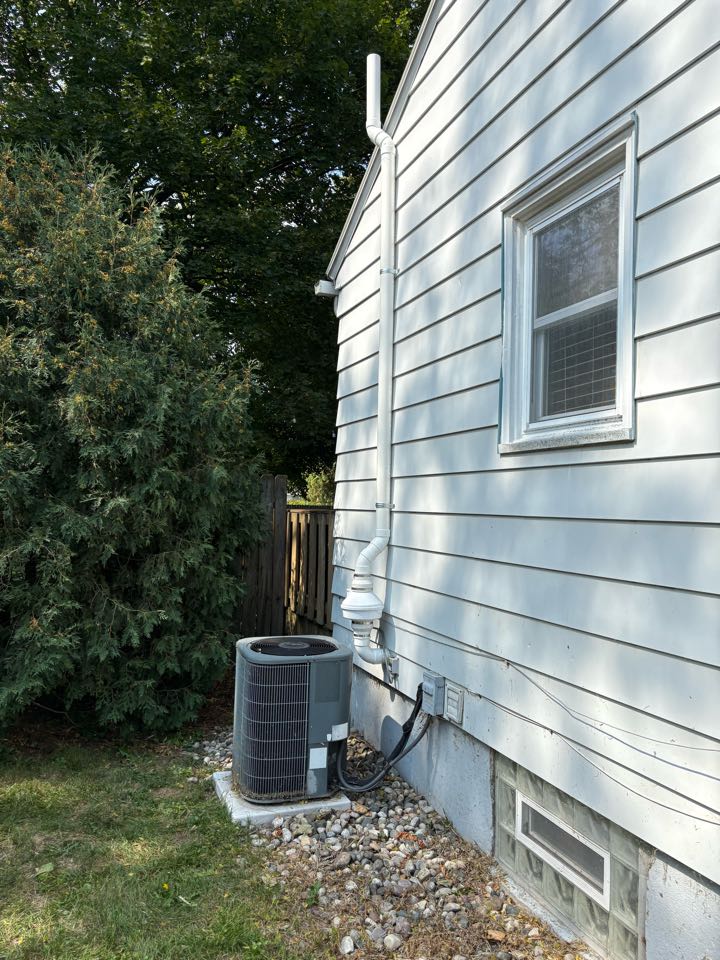 Another radon mitigation system installed for a home currently for sale in Grand Rapids Michigan.