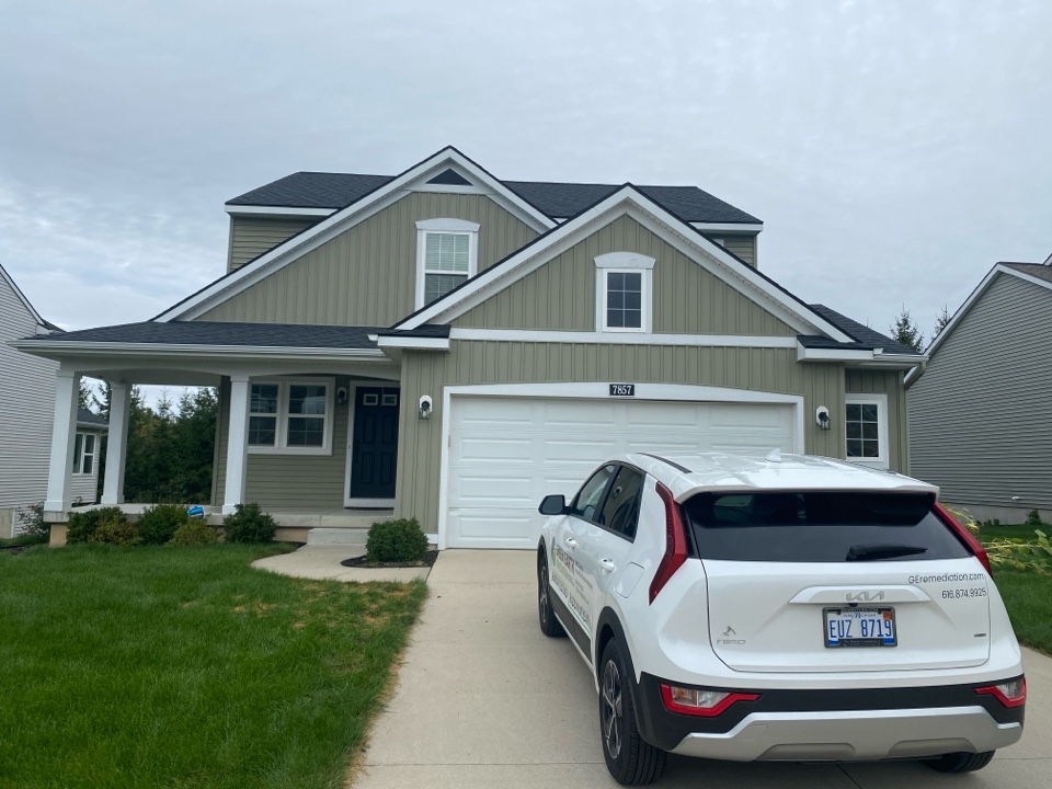 Byron Center, MI - The post mitigation radon test showed great results at this house. The radon levels have been greatly reduced  Byron Center, MI - The post mitigation radon test showed great results at this house. The radon levels have been greatly reduced
