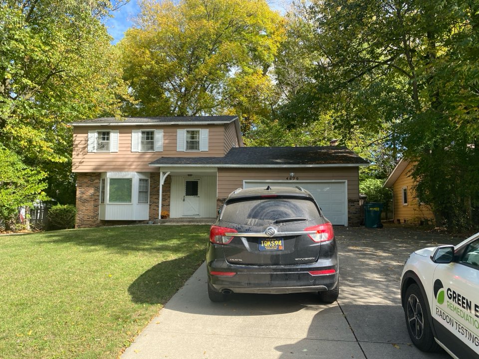 Kentwood, MI - The sales inspection for this house revealed that the radon levels are elevated at this house. A radon mitigation system will be installed at the end of this month to lower the radon levels for the next owner  Kentwood, MI - The sales inspection for this house revealed that the radon levels are elevated at this house. A radon mitigation system will be installed at the end of this month to lower the radon levels for the next owner