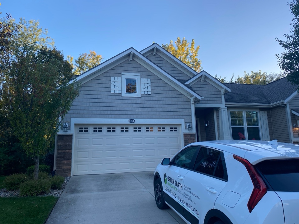 Byron Center, MI - Excellent post mitigation radon test results at this house. The radon levels have been dramatically reduced  Byron Center, MI - Excellent post mitigation radon test results at this house. The radon levels have been dramatically reduced