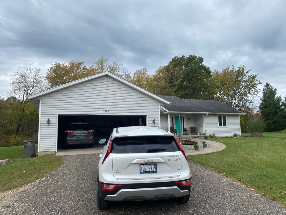 Alto, MI - This homeowner tested his house for radon and found that the levels are elevated. An estimate was given for a radon mitigation system to be installed  Alto, MI - This homeowner tested his house for radon and found that the levels are elevated. An estimate was given for a radon mitigation system to be installed