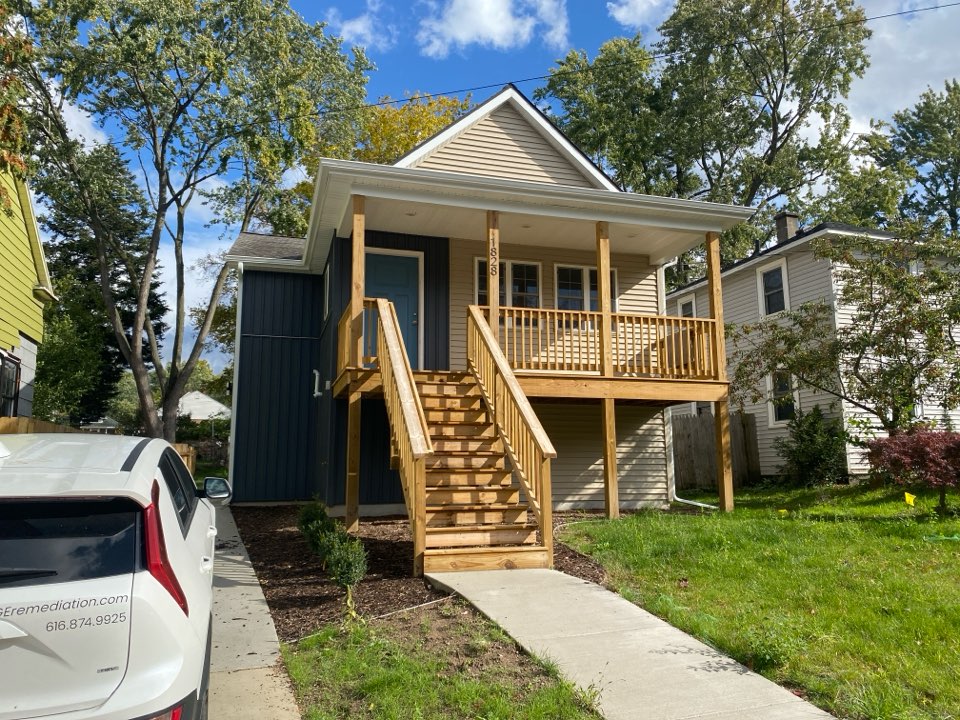 Grand Rapids, MI - This new construction house has elevated levels of radon. A radon mitigation system will be installed for the new owner  Grand Rapids, MI - This new construction house has elevated levels of radon. A radon mitigation system will be installed for the new owner
