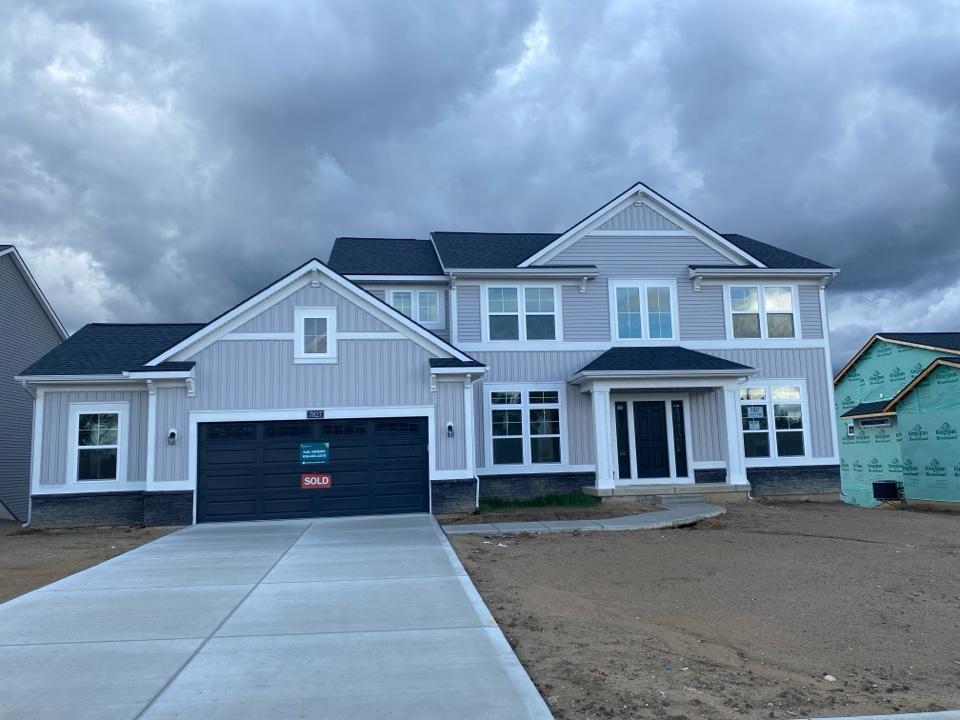 Byron Center, MI - This newly constructed house has elevated levels of radon gas. A radon mitigation system will be installed buy the builder for the new owner  Byron Center, MI - This newly constructed house has elevated levels of radon gas. A radon mitigation system will be installed buy the builder for the new owner