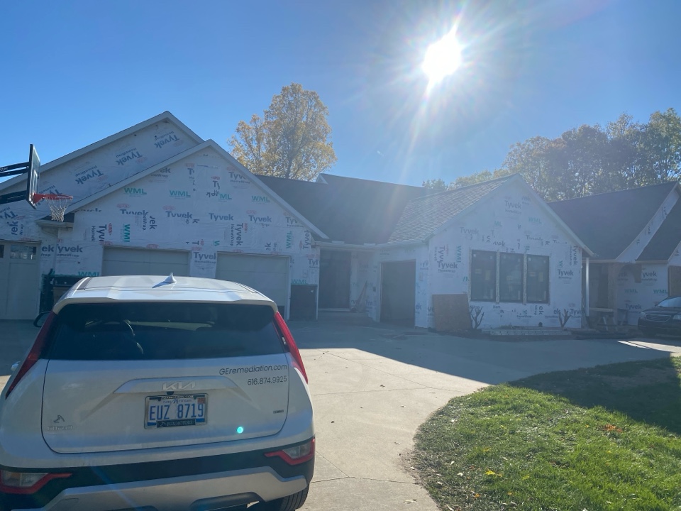 A radon mitigation system will be installed in this new construction home next month  A radon mitigation system will be installed in this new construction home next month