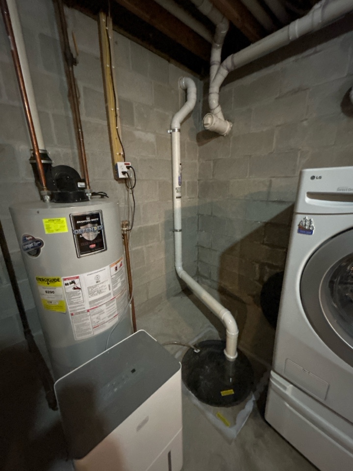 Radon mitigation system installation. For aesthetics we went through the crawl space and exited the backside of the house. We always go above and beyond for our customers to ensure a quality, eye pleasing installation.  