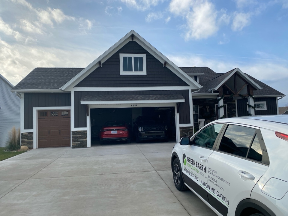 After several houses in the neighborhood tested high for radon. This homeowner wanted an estimate for a radon mitigation system to be installed. Next month the radon mitigation system will be installed and the radon levels will be lowered 