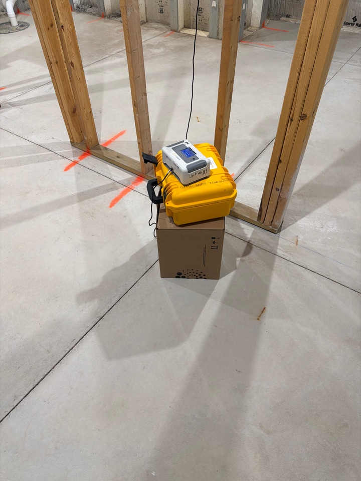 Radon post test .4 which is great