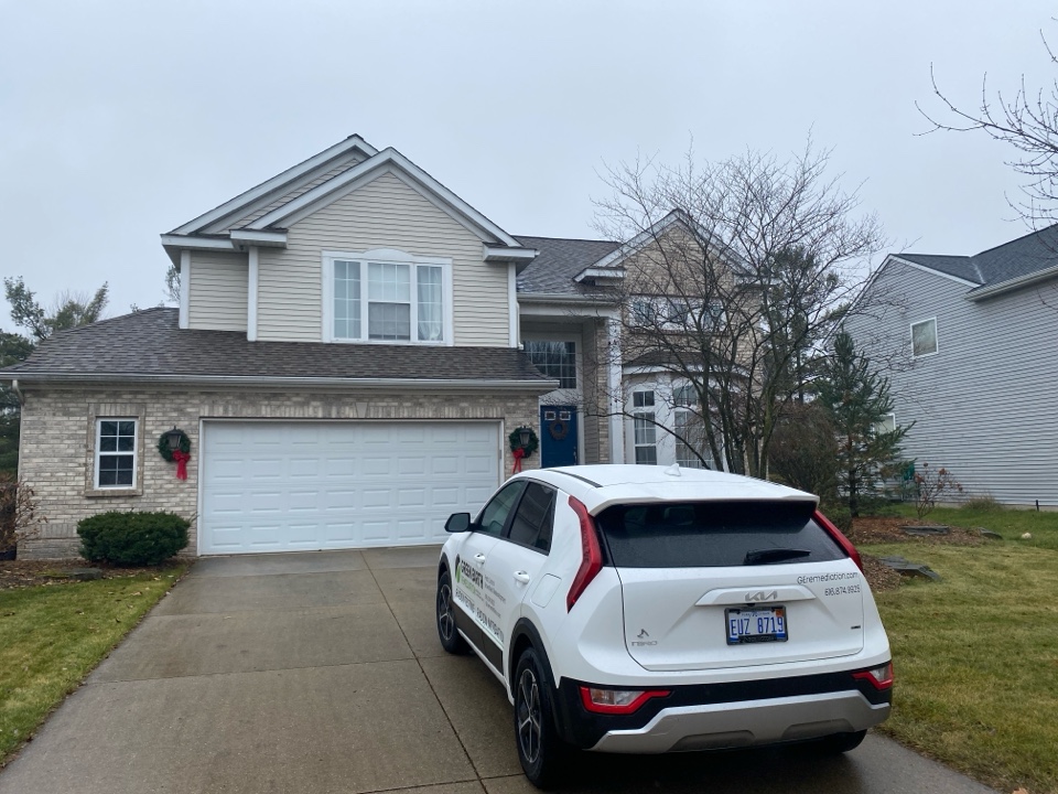 Elevated levels of radon was found at this house. Next month a radon mitigation system will be installed to lower the radon levels 