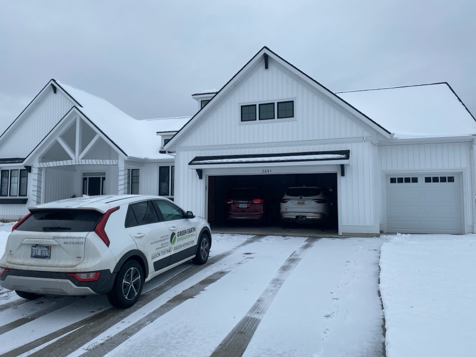 Because the radon levels at this house are elevated the owner wanted an estimate for a radon mitigation system to be installed. Later this month the system will be installed 