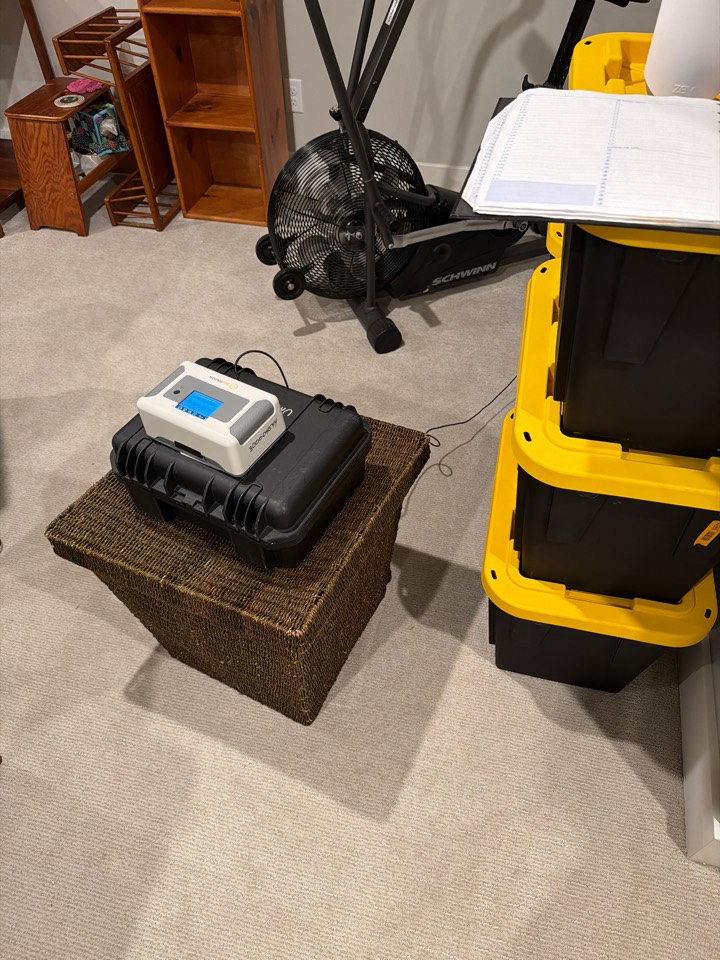 Radon post test .7 which is great 