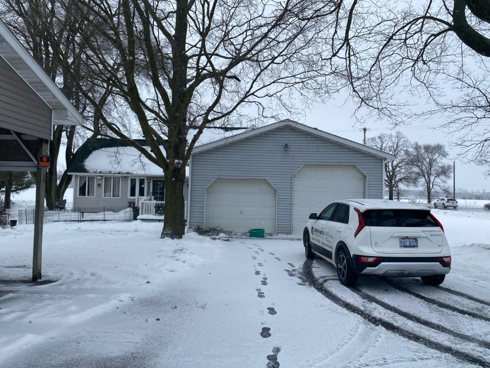 A radon test is being conducted at this location 