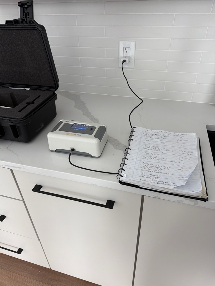 Radon post test at 1.0 which is in acceptable range