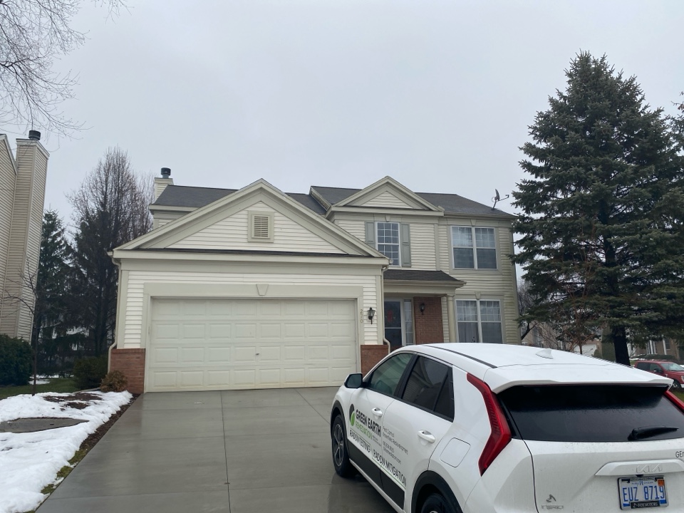 Before starting to finish their basement this homeowner wanted a radon mitigation system installed to lower the radon levels. Later this month the mitigation system will be installed 