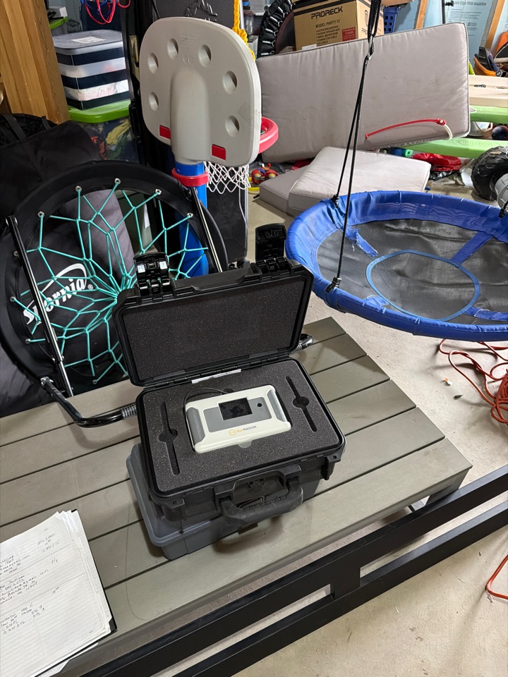 Radon post test of a system which was installed wrong and not working by someone else. We reworked the system and now is working at .3 which is excellent for a radon system 