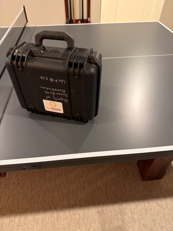 Radon test for a customer that has one of our systems. Can back at .3 which is Great. Important to test every 3-5 years