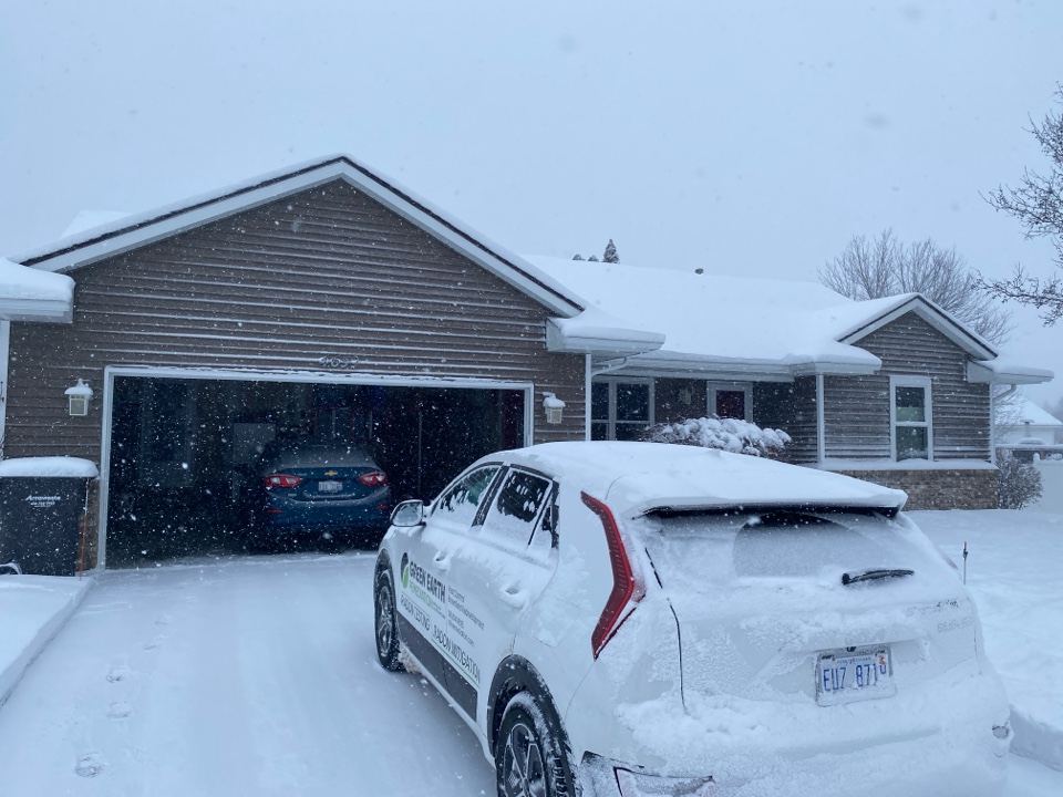 This homeowner tested his home for radon and found that the levels are elevated. A radon mitigation system will be installed later this month to lower the radon levels 