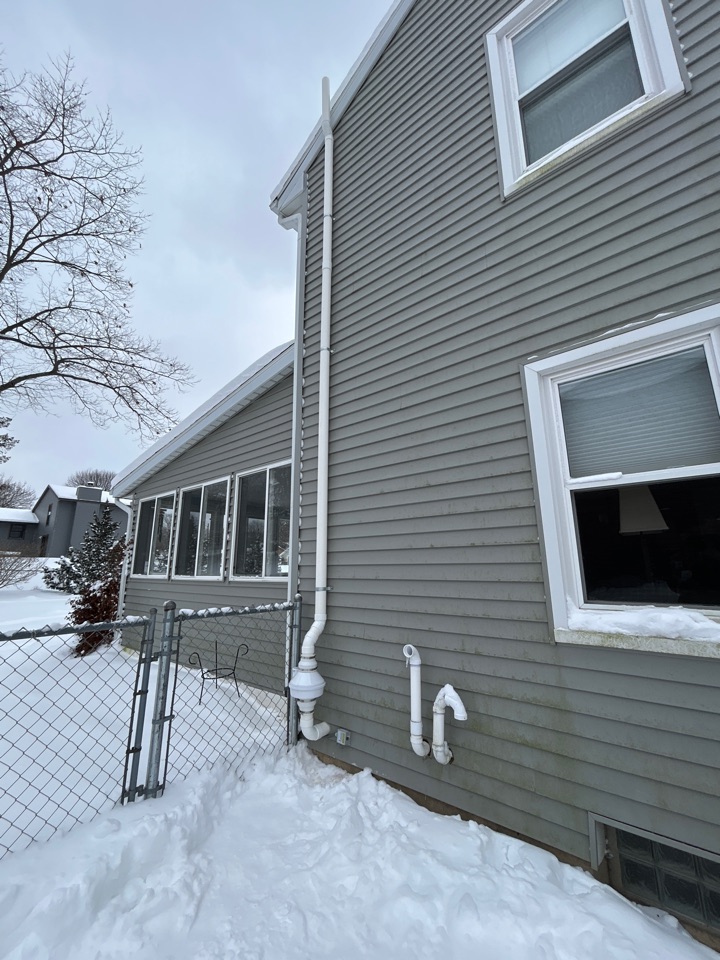Radon mitigation system installation. 