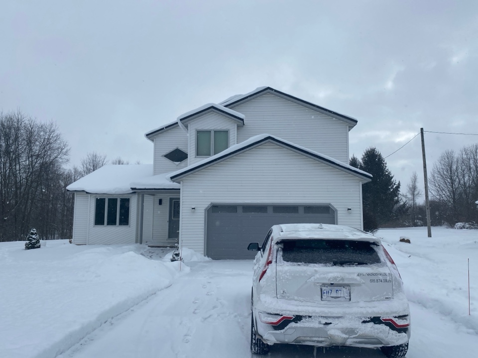 The radon levels at this house are elevated. A radon mitigation system will be installed next month to lower the radon levels 
