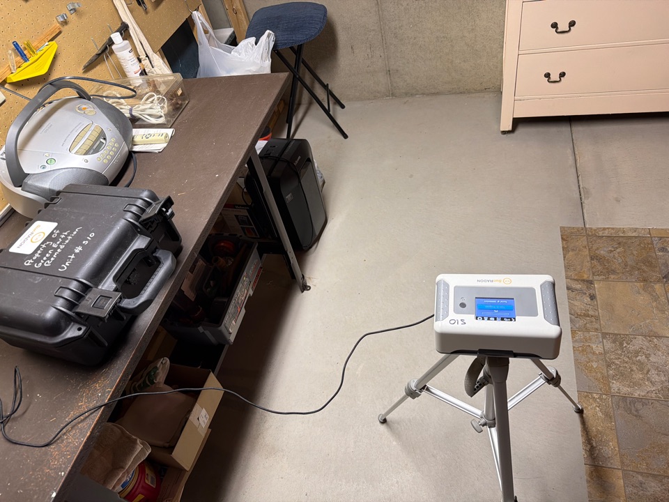 Setting A Radon Test for a home inspection company. For a real estate transaction 
