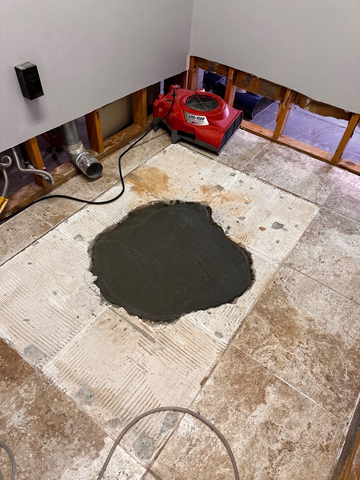 Slab repair and water heater install 