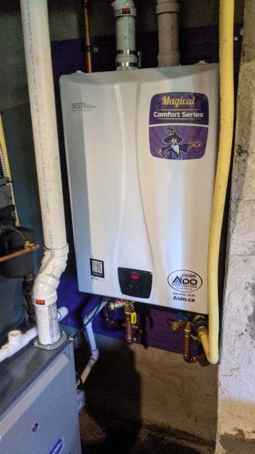 Guelph, ON - Install new Tankless water heater in Guelph by Aido Climate Solutions.
