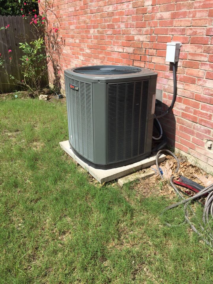 Today I performed a cooling tune up on a Trane 5 ton unit. I inspected for safety tested electrical components and gave recommendations to repair unit