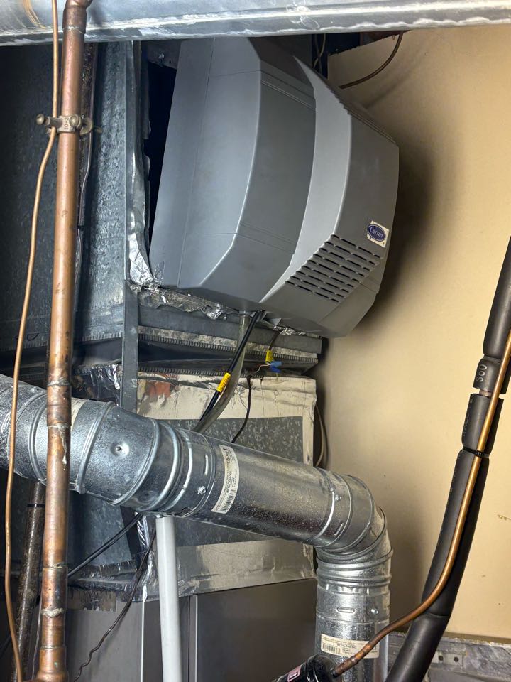April air Humidifier falling down.  AVS heating and air service Tech came and fixed it immediately in Vienna, VA 22182.  