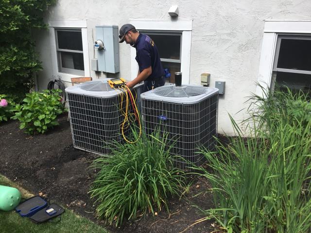 Westerville, OH - Arrived on site system went down last night,Wires on the system is bad . Customer needs cooling upstairs I’m going to run wire from the system down the attic access out the bedroom window down to the system. This should provide temporary cooling for the health issues in the house Westerville, OH - Arrived on site system went down last night,Wires on the system is bad . Customer needs cooling upstairs I’m going to run wire from the system down the attic access out the bedroom window down to the system. This should provide temporary cooling for the health issues in the house