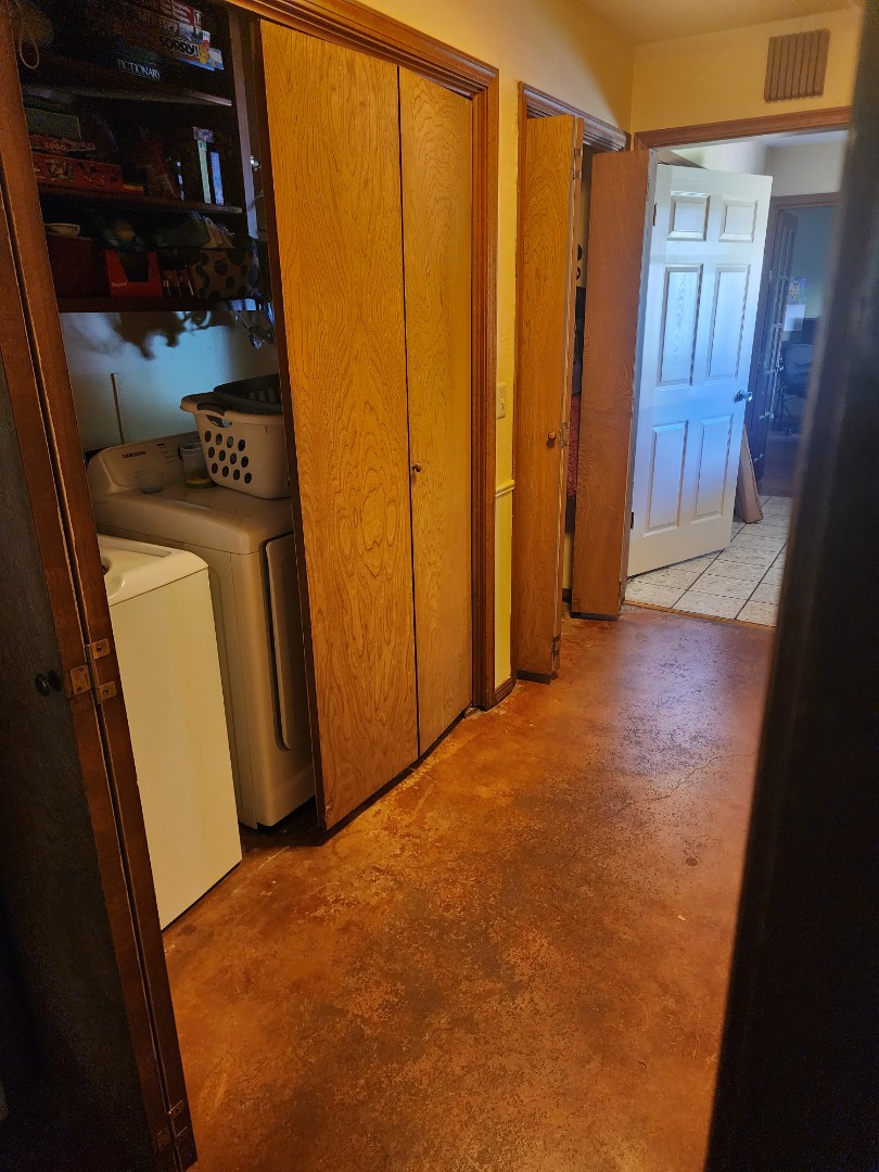 Estimate for sewer line replacement under slab. From kitchen past washer and condensation to previous repaired work. 