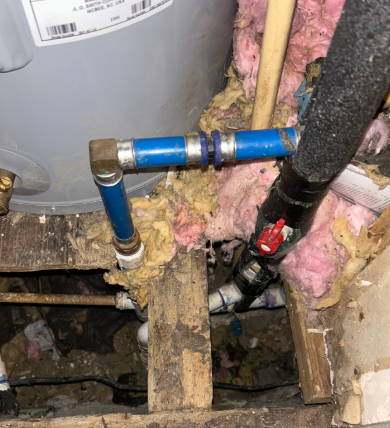 35' trenchless waterline replacement