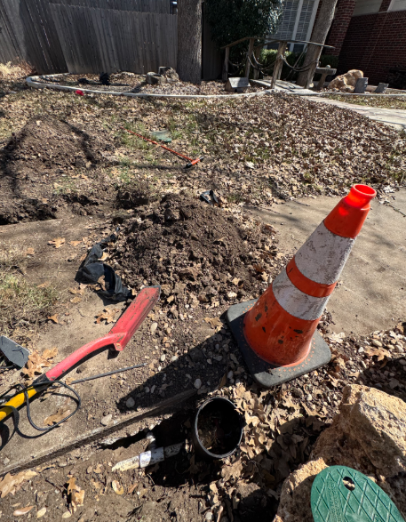 Install shut off valve by meter