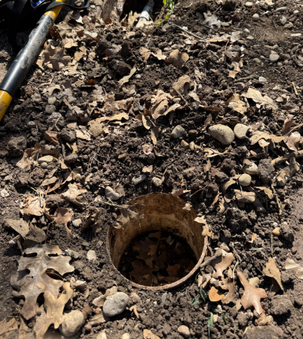 Install shut off valve by meter