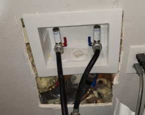 Austin, TX - Laundry box install and minor repair on a toilet