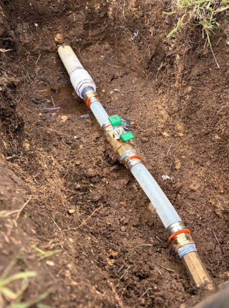 Connect water main to meter
