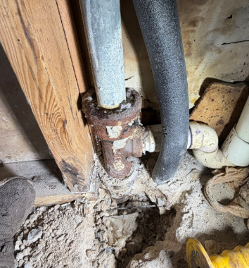 Install laundry box and replace cast iron santee