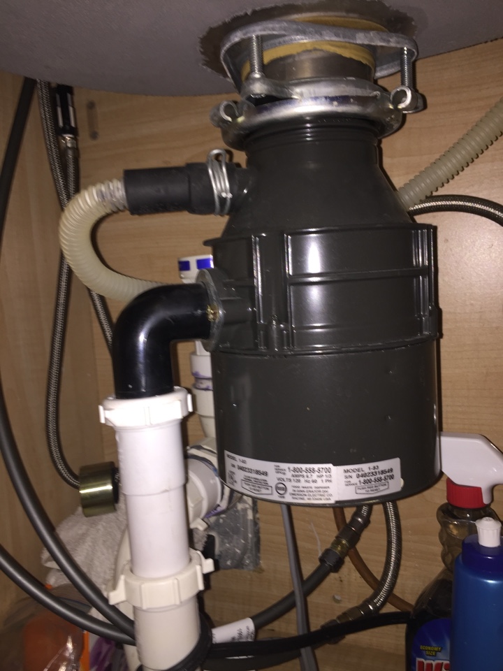 Service call garbage disposal reset