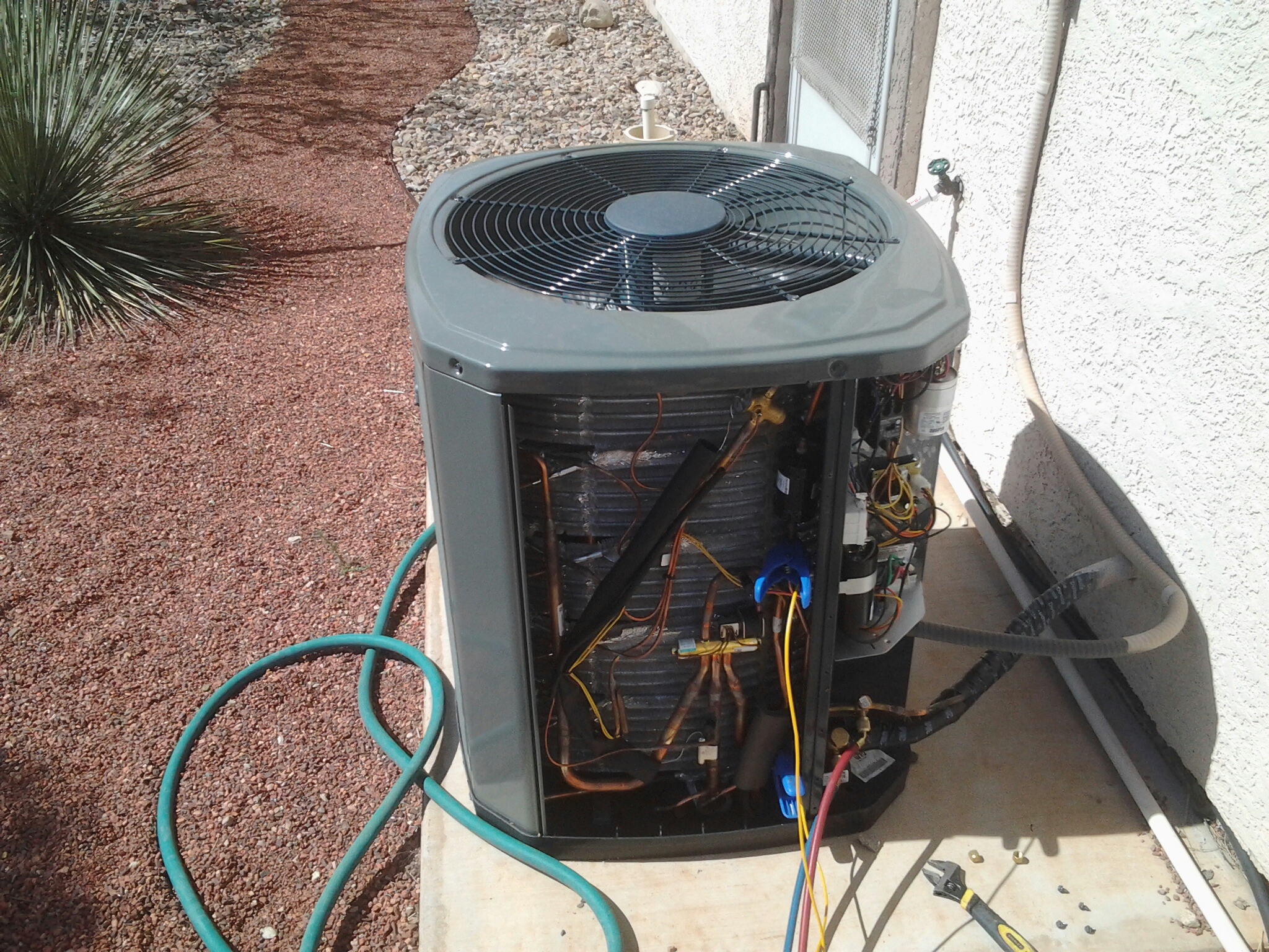 Verifying the refrigerant charge is correct after a new heat pump was installed